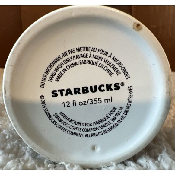 Black Starbucks Coffee Writable Ceramic 12 Oz Travel Tumbler w/Lid - No Pen 2016 - Picture 5 of 6